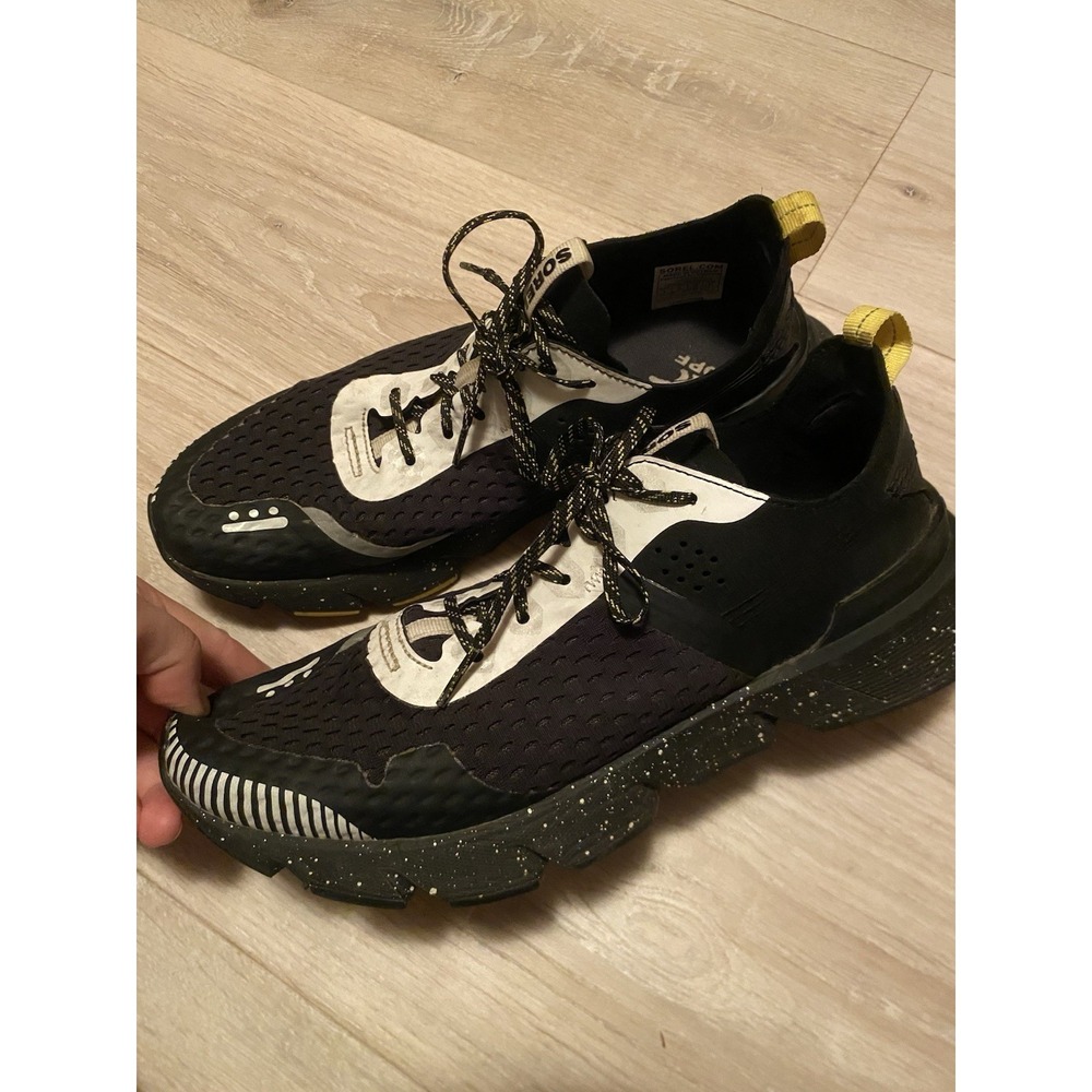 Sorel Kinetic Rush Ripstop Sneakers Black White Men's Size 9 Athletic Shoes